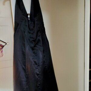 Black Rhinestone with plunge neckline